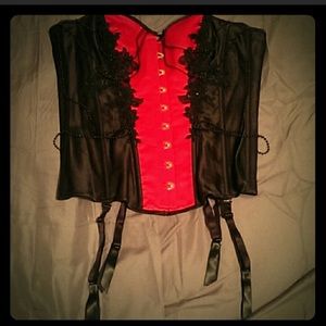 Fredrick’s of Hollywood Black & Red Corset